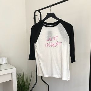 Saint Laurent Baseball Tee Size XS